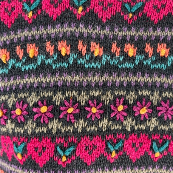 Vintage Northern Isles Retro Crewneck Sweater Sz 2XL Hand Embroider Cottagecore - Picture 4 of 14